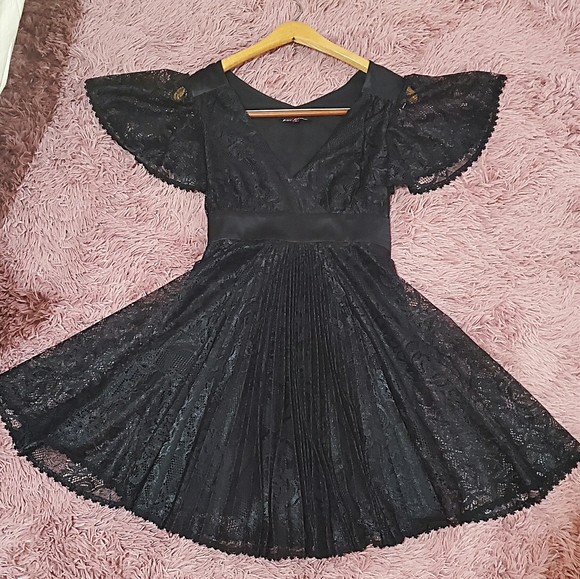 SOLD. Betsy Johnson Black Dress - Picture 1 of 4